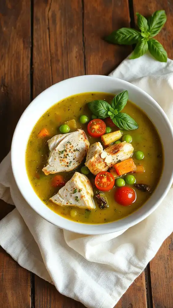 italian chicken pesto soup