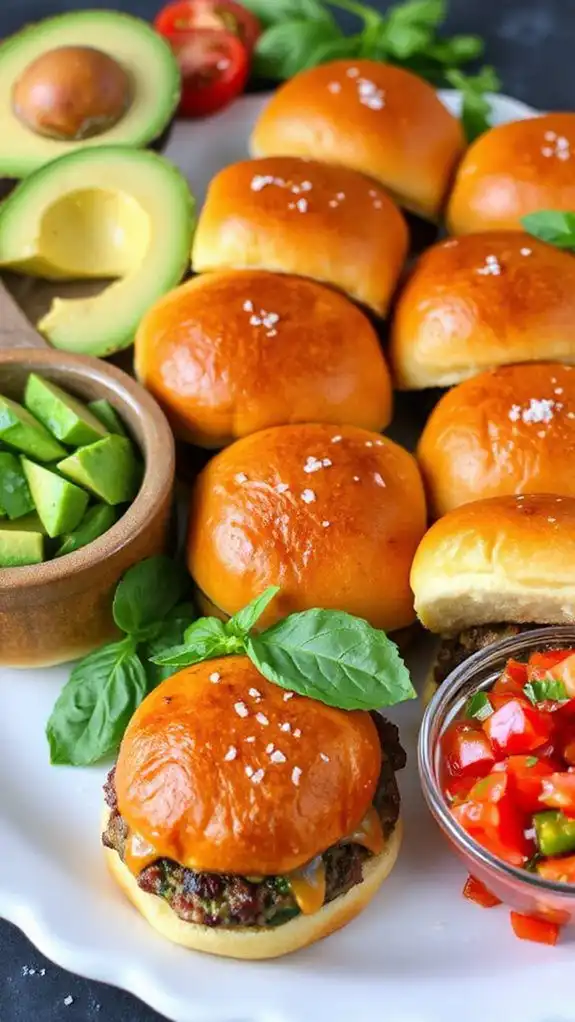 italian herb spinach sliders