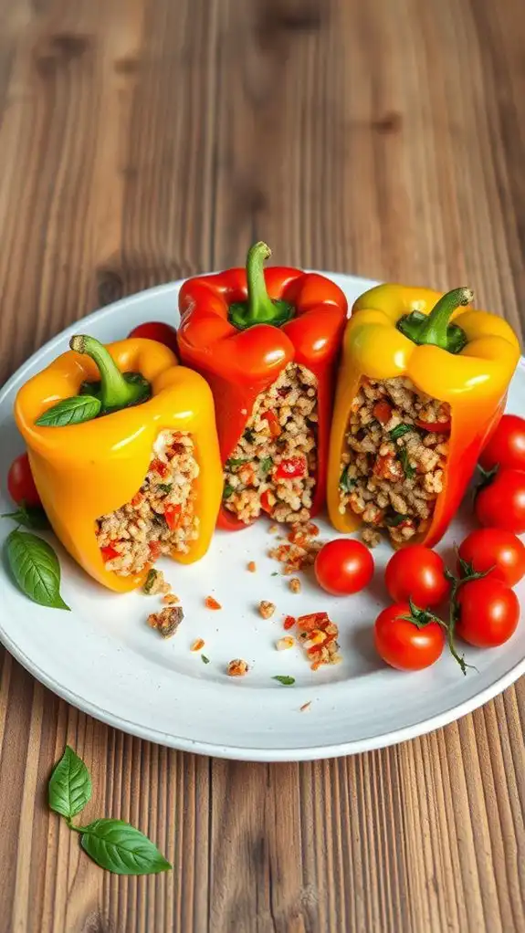 italian inspired stuffed peppers