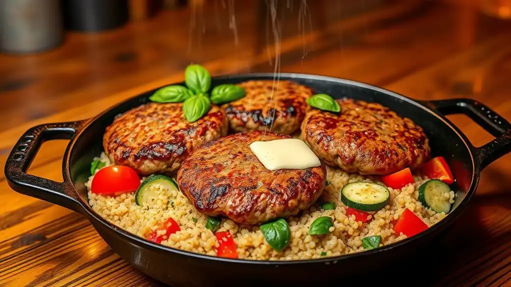italian quinoa burger skillet italian quinoa burger skillet