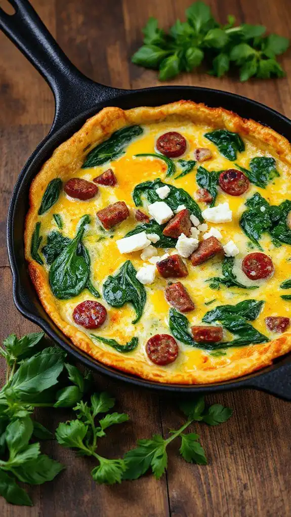 italian sausage spinach frittata