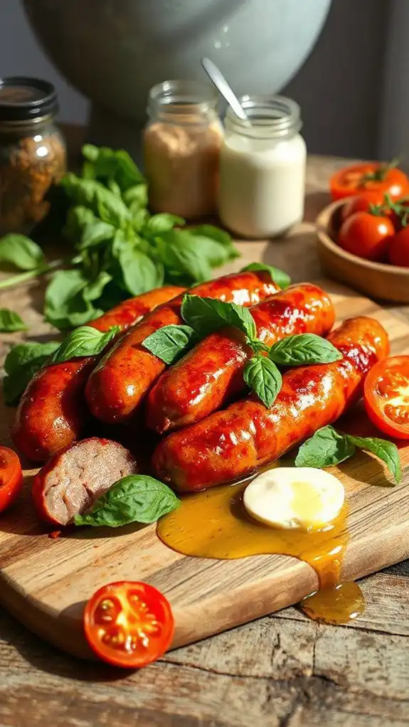 italian sausage with basil