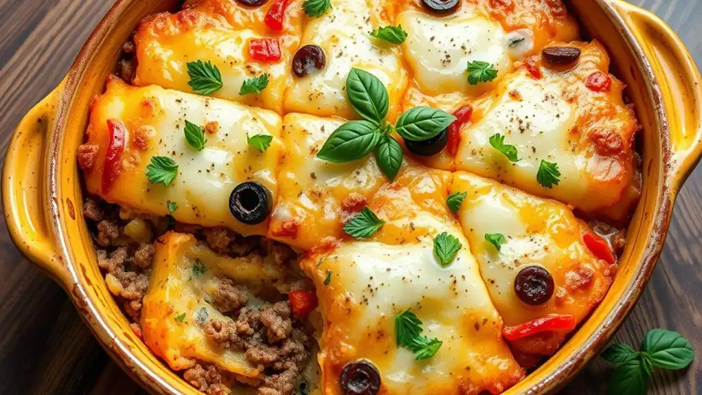 italian style hamburger casserole