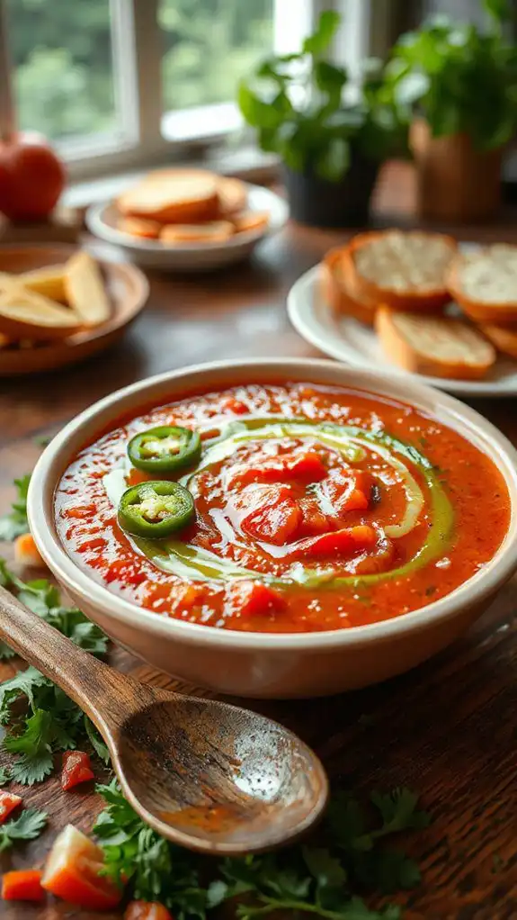 jalape o infused cold soup