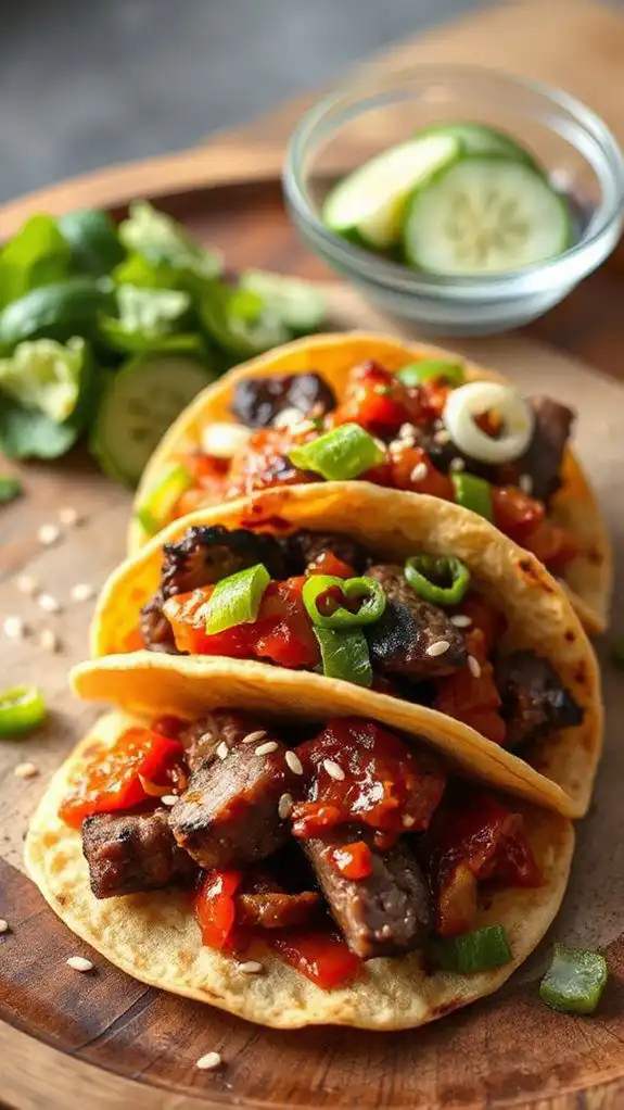 korean bbq inspired taco dish korean bbq inspired taco dish