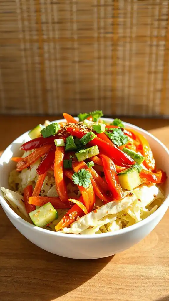 korean salad with sesame dressing