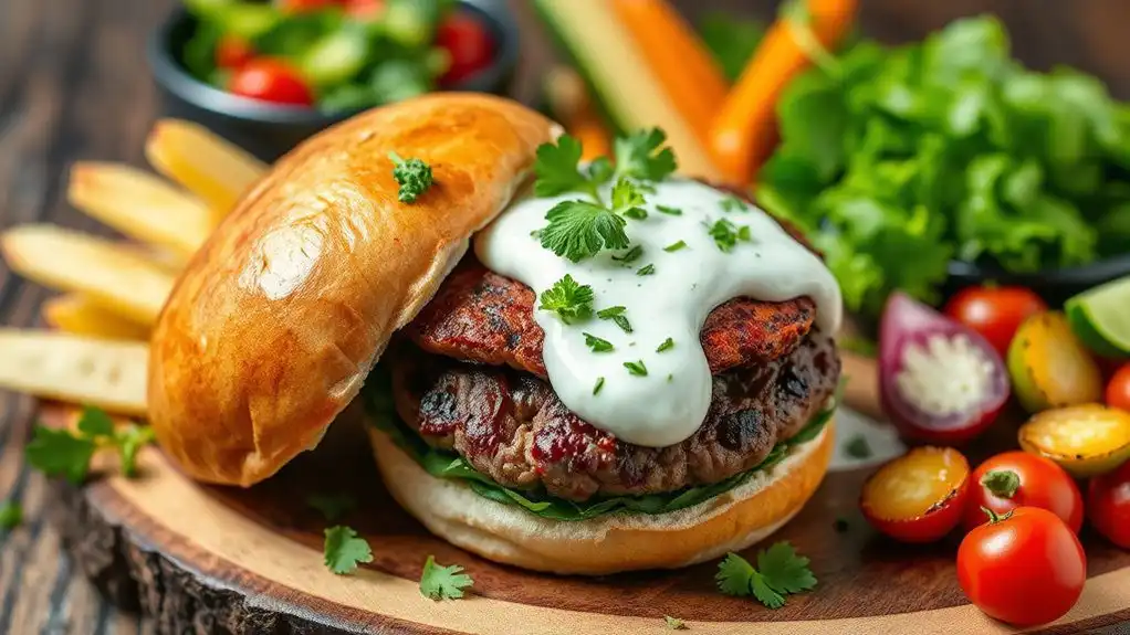 lamb burgers with tzatziki