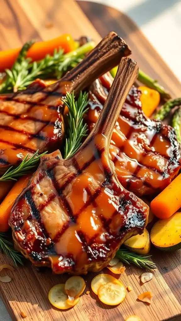 lamb chops with apricot glaze