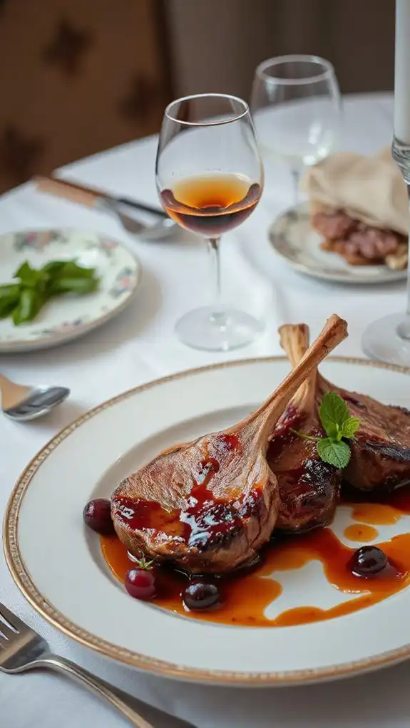 lamb chops with sweet sauce