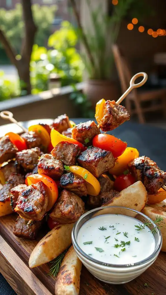 lamb kebabs with tzatziki
