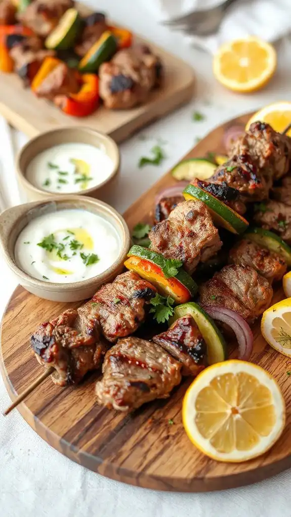lamb kebabs with tzatziki