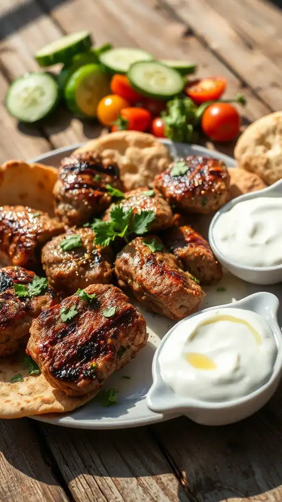 lamb kofta with yogurt dip lamb kofta with yogurt dip