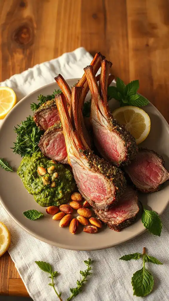 lamb with mint crust