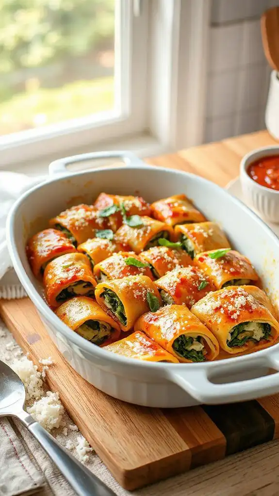 lasagna filled vegetable rolls