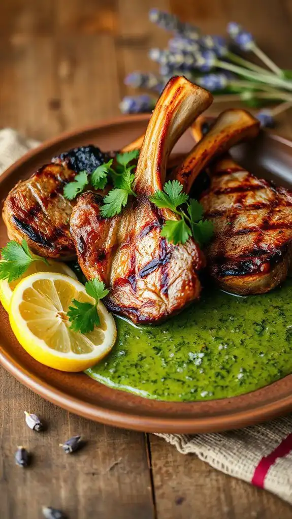 lavender honey grilled lamb