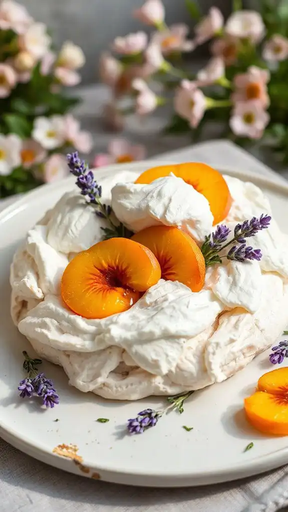 lavender honey peach dessert