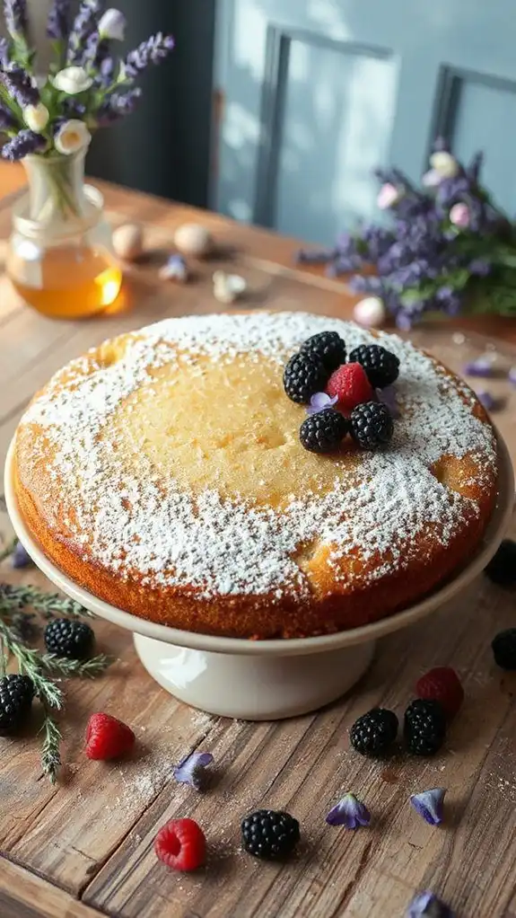 lavender infused honey cake