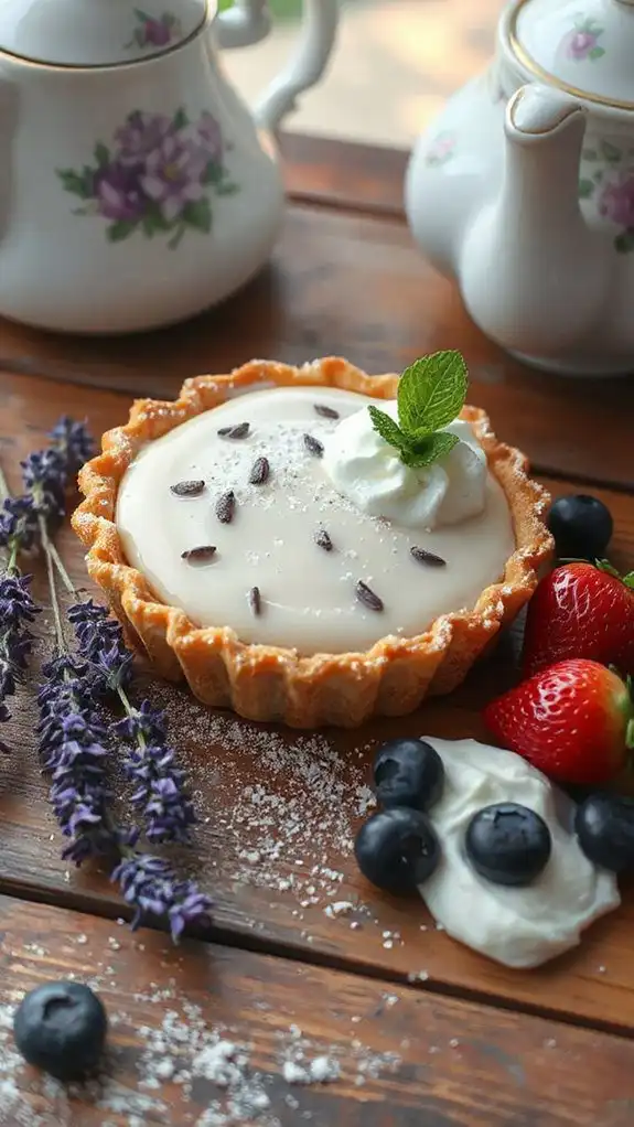 lavender infused honey dessert tart