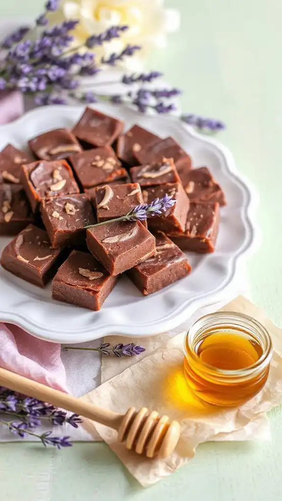 lavender infused honey fudge