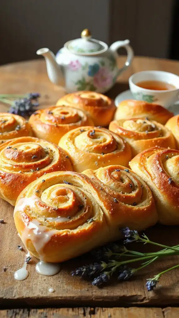 lavender infused honey rolls