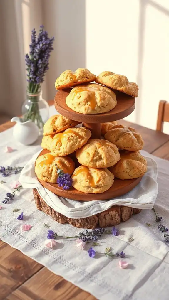 lavender infused honey scones