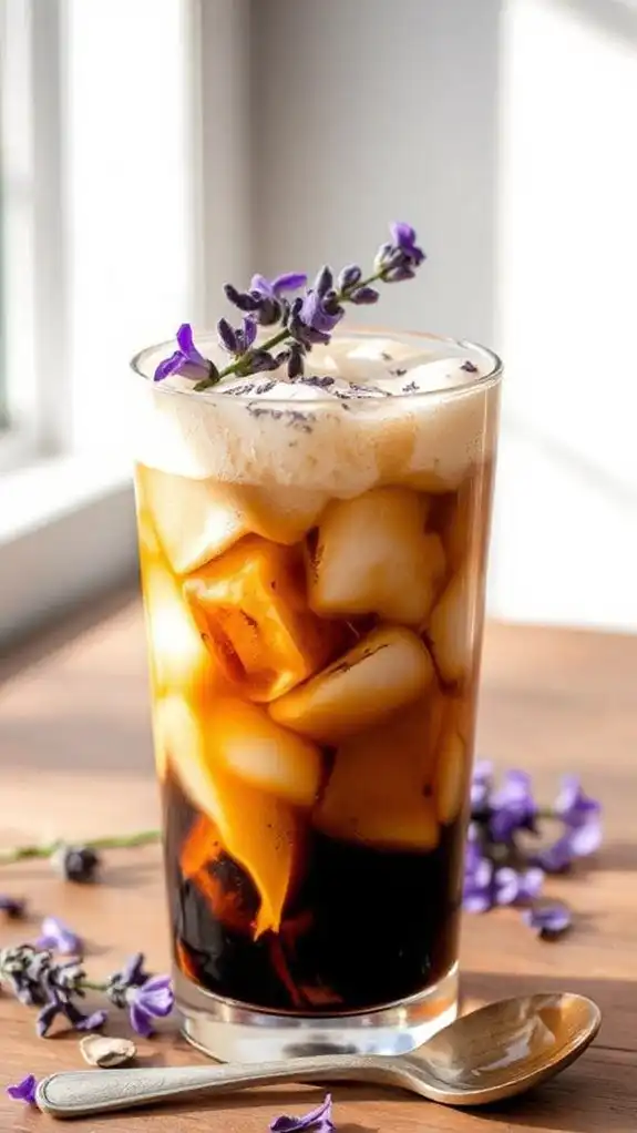 lavender infused iced coffee