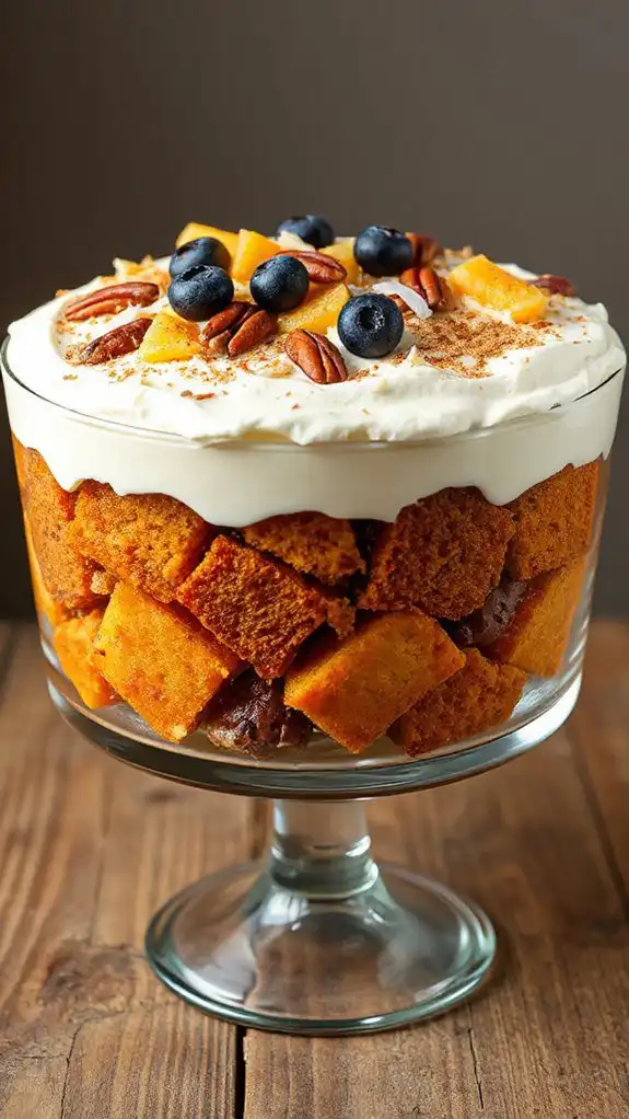 layered dessert with carrots