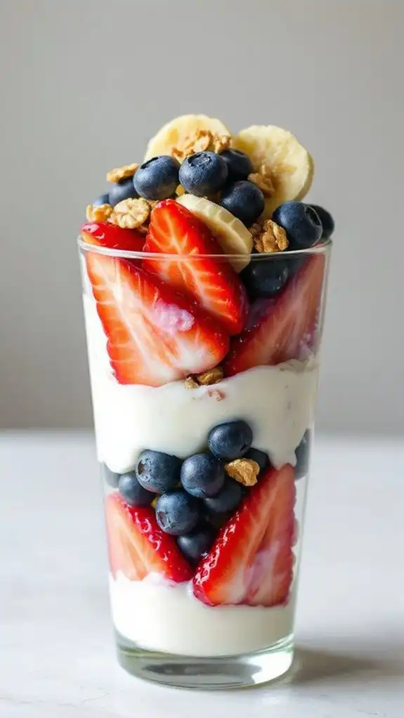 layered fruit and yogurt layered fruit and yogurt