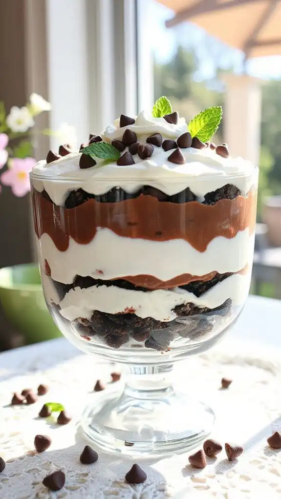 layered minty chocolate dessert layered minty chocolate dessert