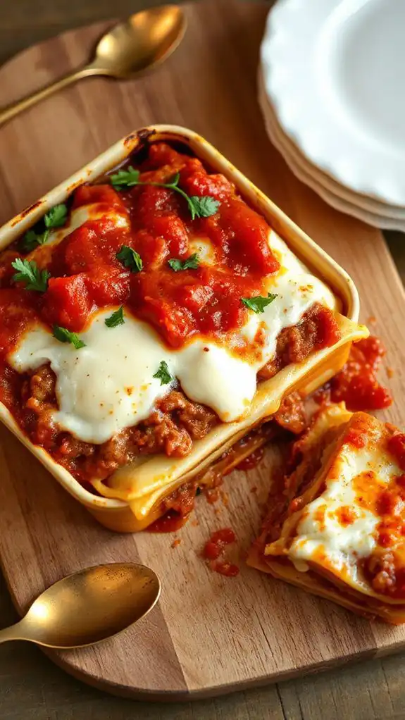 layered pasta with cheese