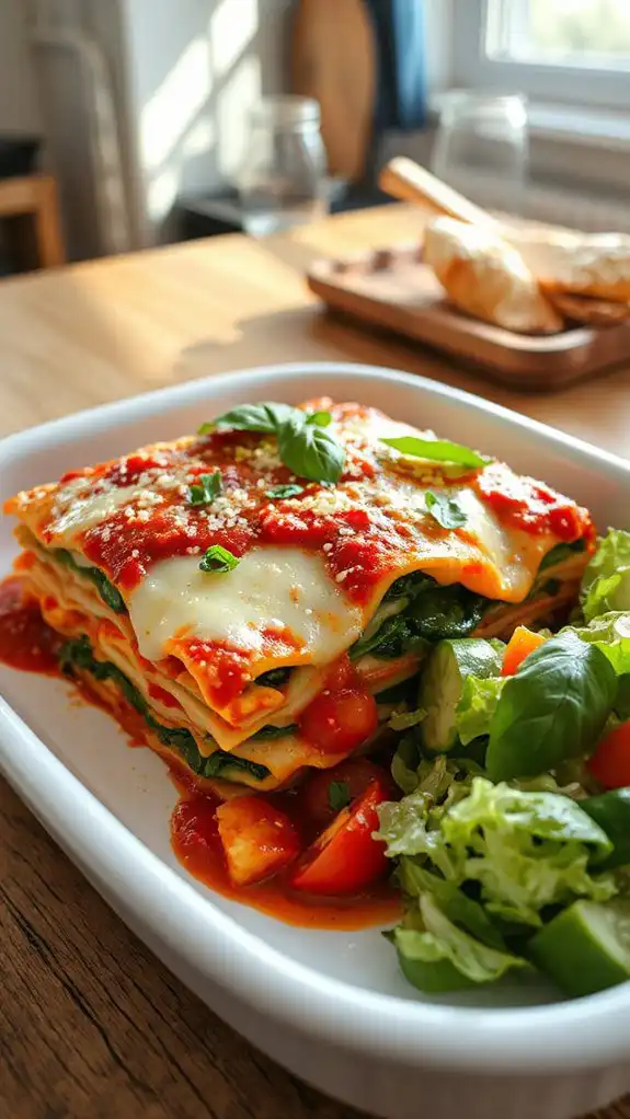 layered pasta with vegetables