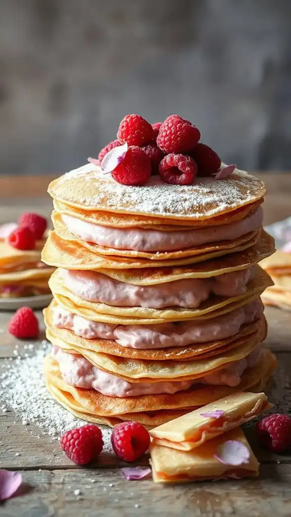 layered raspberry rose delicacy layered raspberry rose delicacy