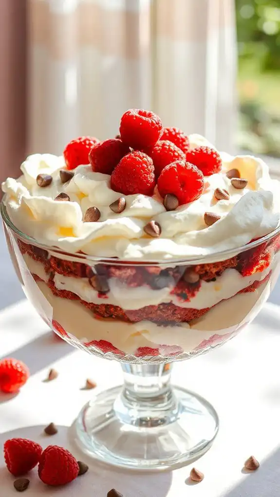 layered red velvet dessert