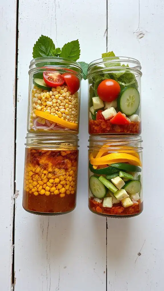 layered salad jars recipe