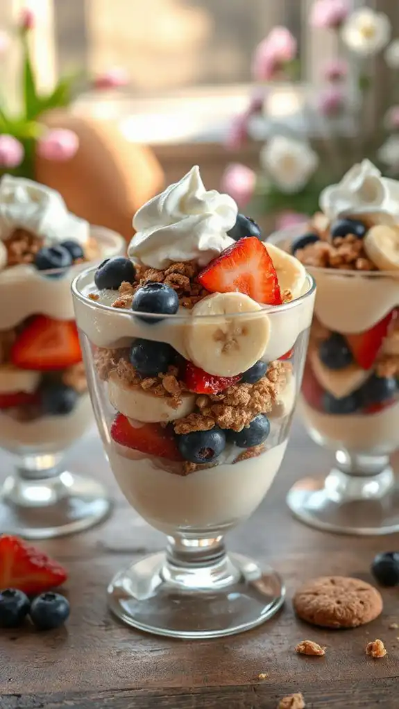 layered vanilla pudding dessert