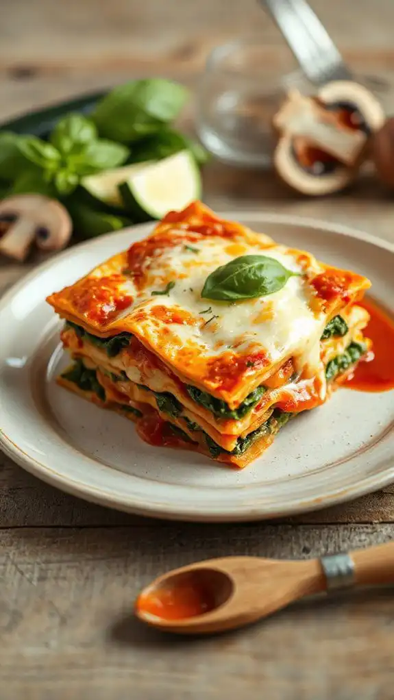 layered vegetable pasta dish