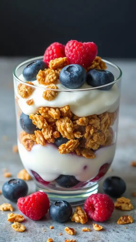 layered yogurt and granola layered yogurt and granola