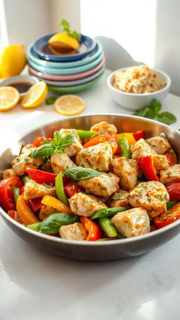 lemon basil chicken stir fry
