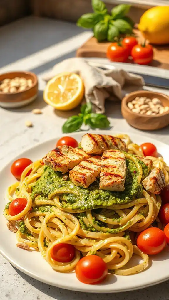 lemon basil pesto pasta