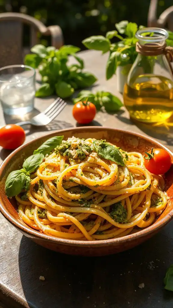 lemon basil pesto pasta