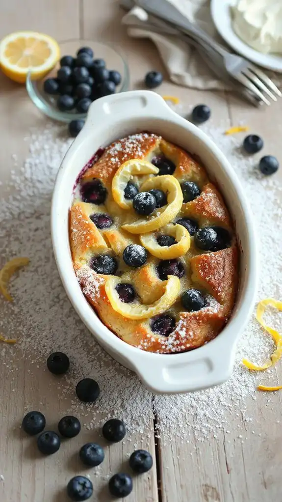 lemon blueberry bread pudding lemon blueberry bread pudding