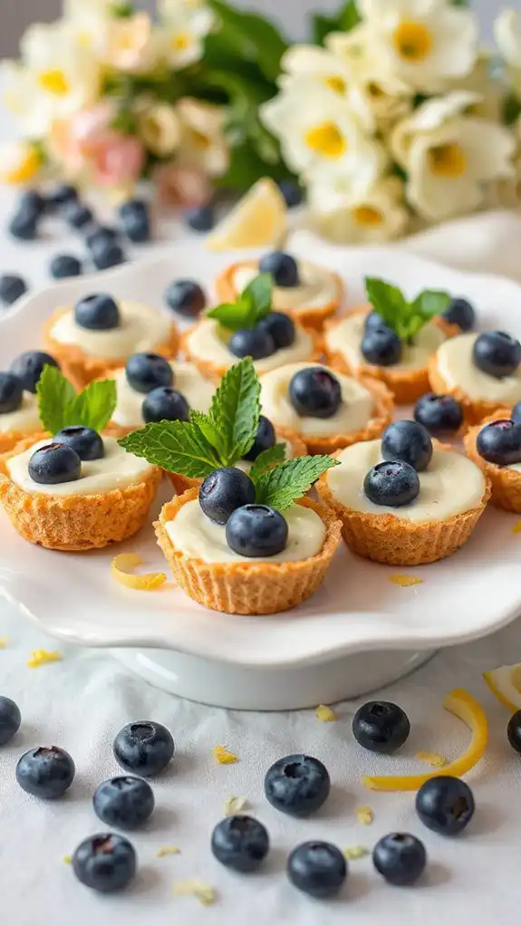 lemon blueberry cheesecake bites