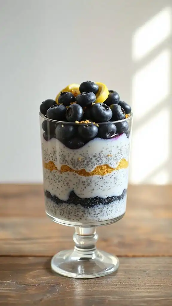 lemon blueberry chia parfait