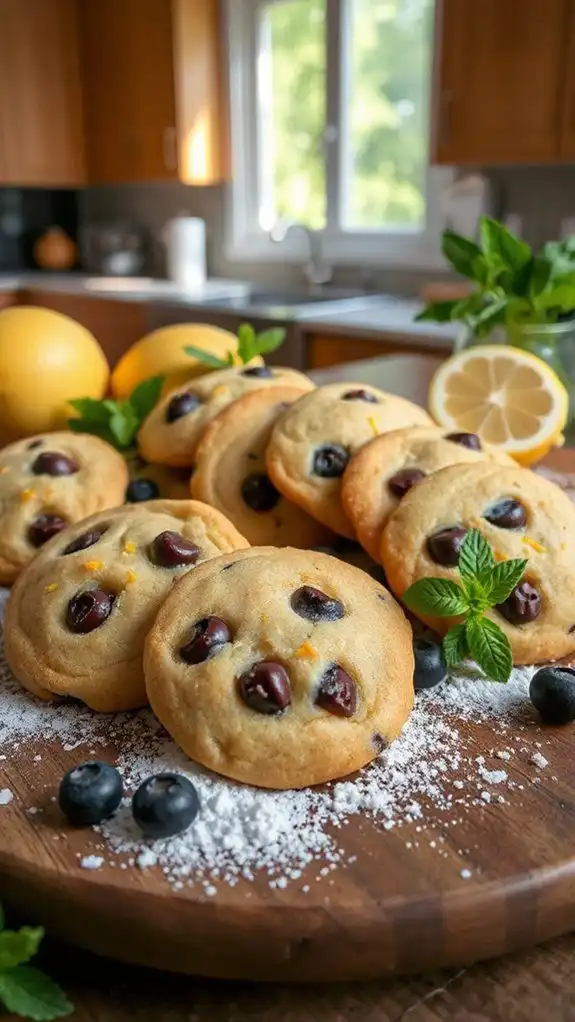lemon blueberry chocolate chip cookies