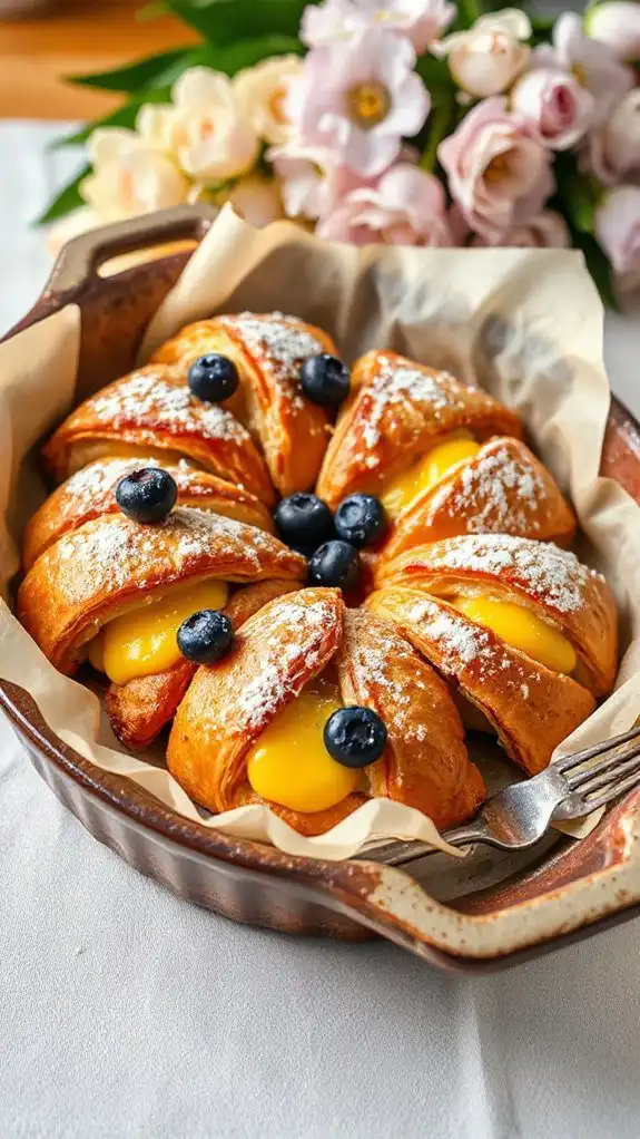 lemon blueberry croissant treat