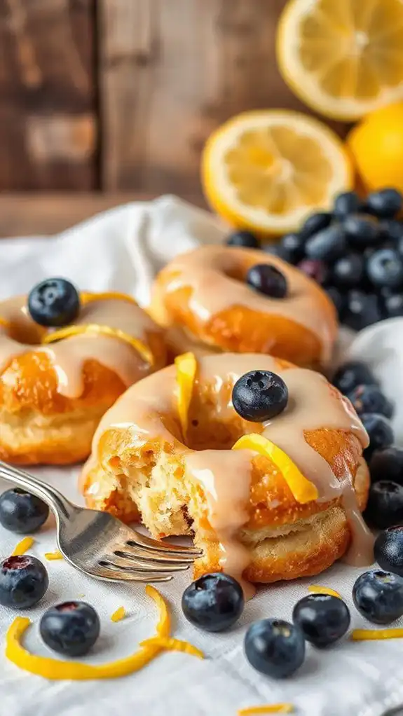lemon blueberry flavored pastries