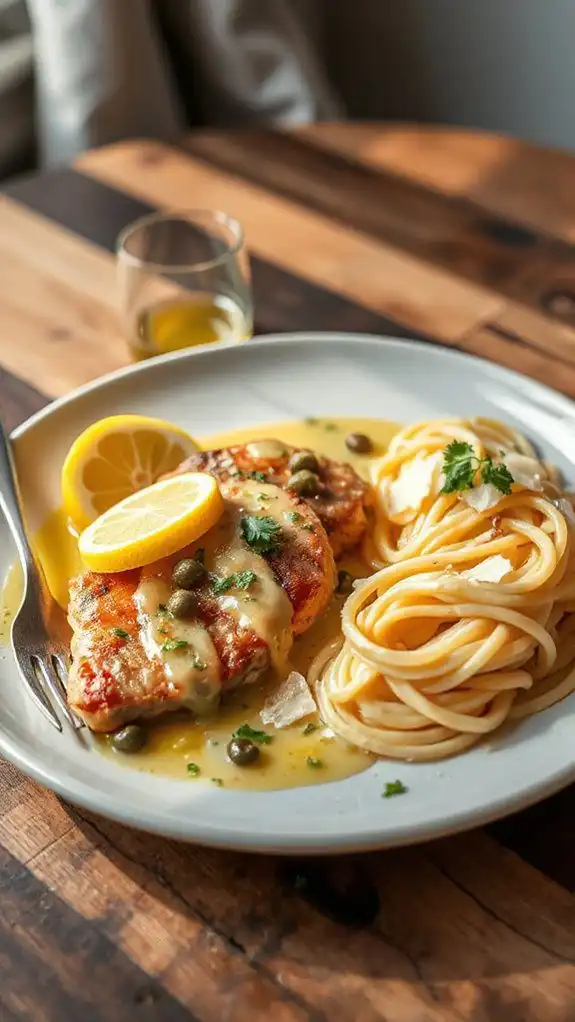 lemon caper veal dish