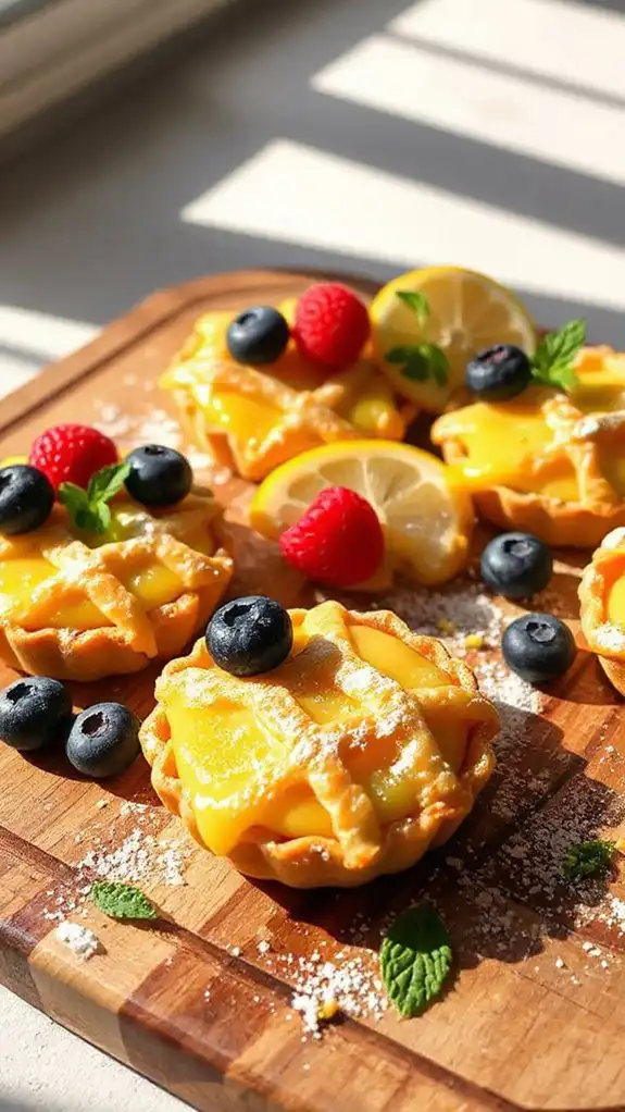 lemon curd filled pastry shells