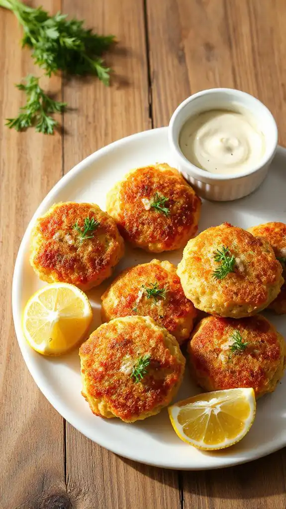lemon dill flavored crab cakes