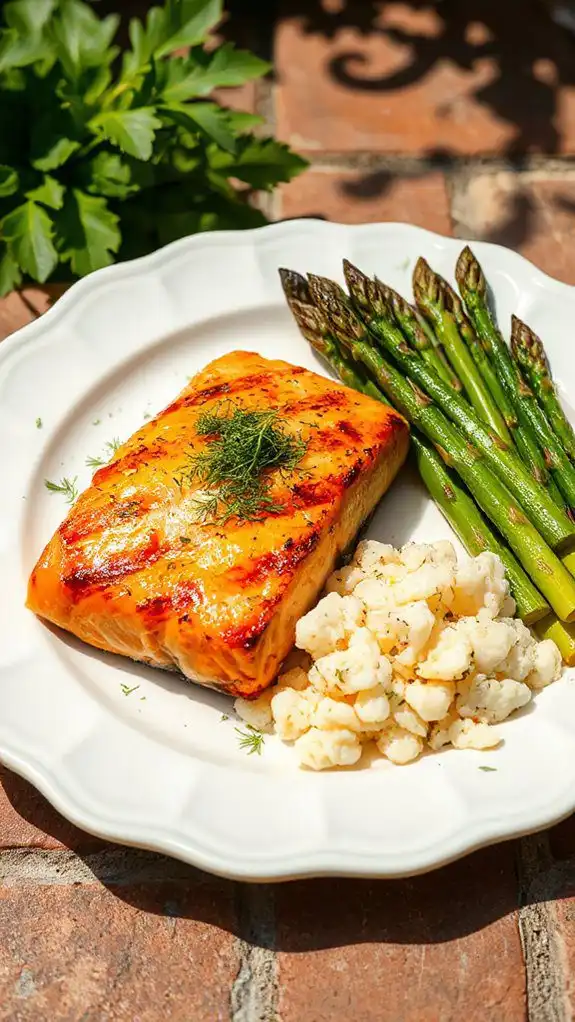 lemon dill seasoned salmon